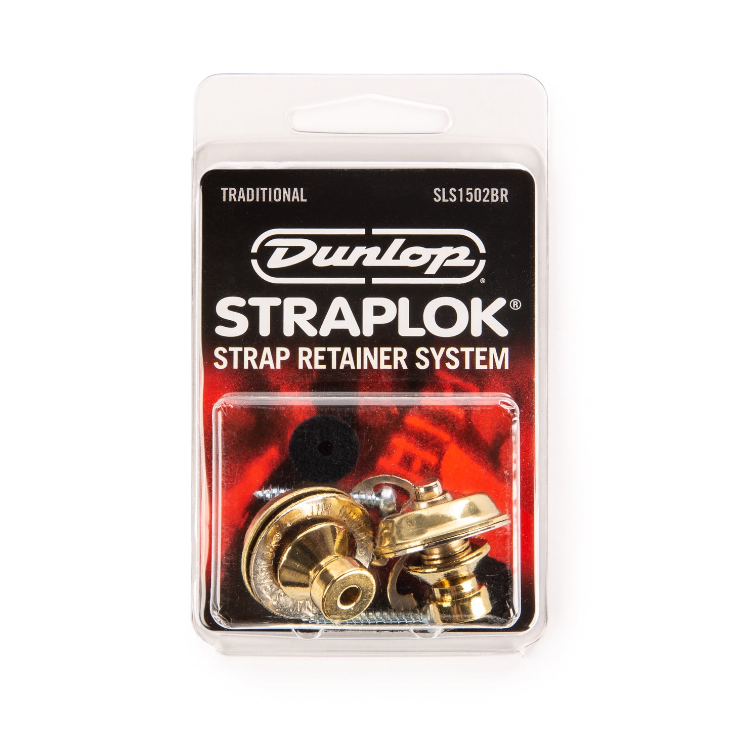 Jim Dunlop DUNLOP STRAPLOK STRAP RETAINERS TRADITIONAL BRASS STRAP BUTTON SET - SLS1502BR