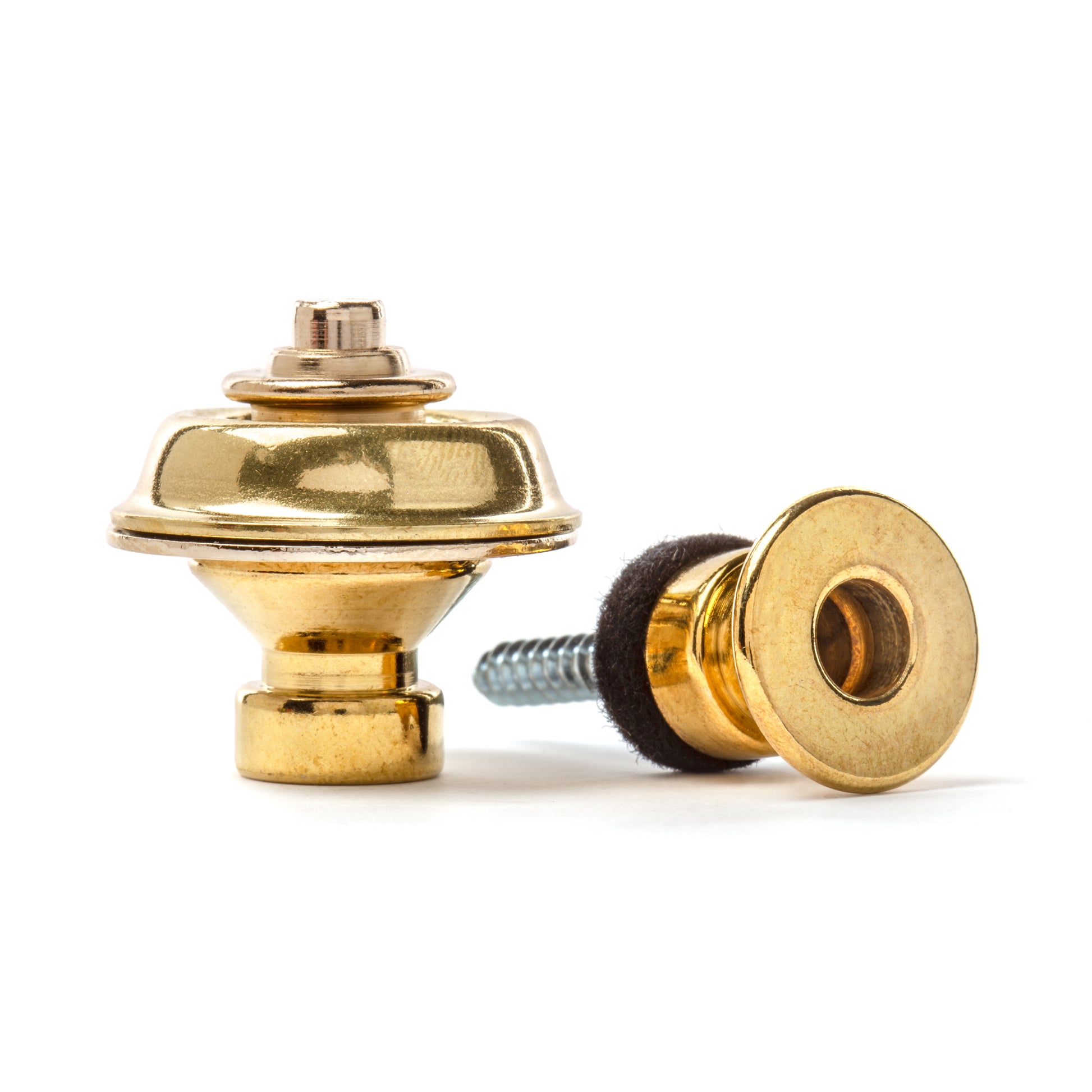 Jim Dunlop DUNLOP STRAPLOK STRAP RETAINERS TRADITIONAL BRASS STRAP BUTTON SET - SLS1502BR