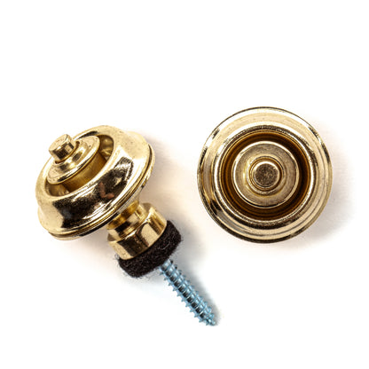 Jim Dunlop DUNLOP STRAPLOK STRAP RETAINERS TRADITIONAL BRASS STRAP BUTTON SET - SLS1502BR
