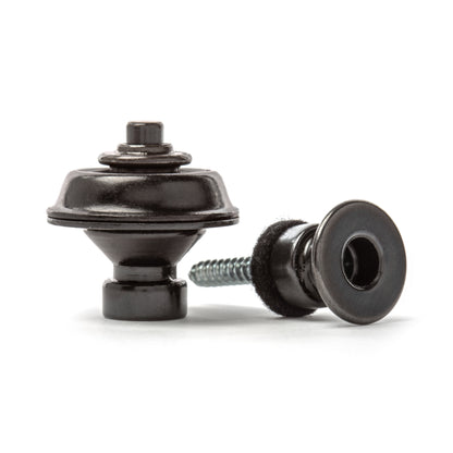 Jim Dunlop DUNLOP STRAPLOK STRAP RETAINERS TRADITIONAL BLACK STRAP BUTTON SET - SLS1503BK