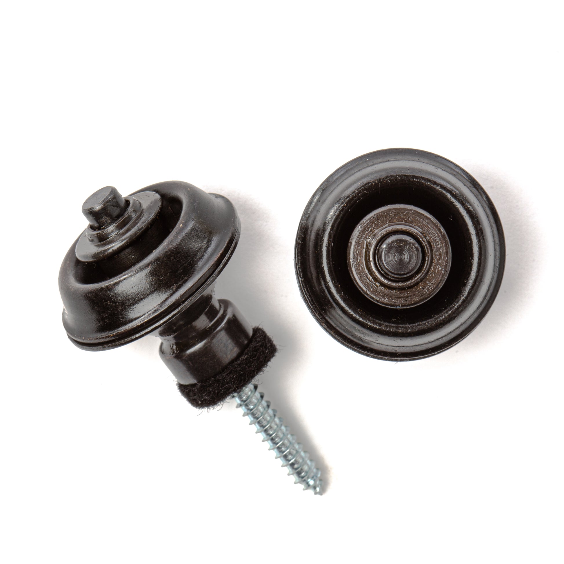 Jim Dunlop DUNLOP STRAPLOK STRAP RETAINERS TRADITIONAL BLACK STRAP BUTTON SET - SLS1503BK