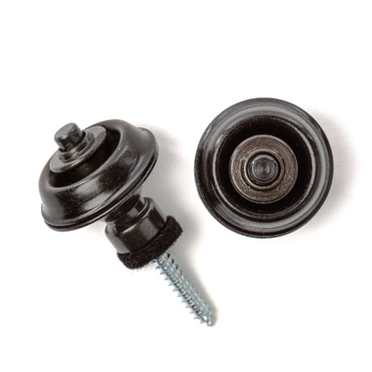 Jim Dunlop DUNLOP STRAPLOK STRAP RETAINERS TRADITIONAL BLACK STRAP BUTTON SET - SLS1503BK