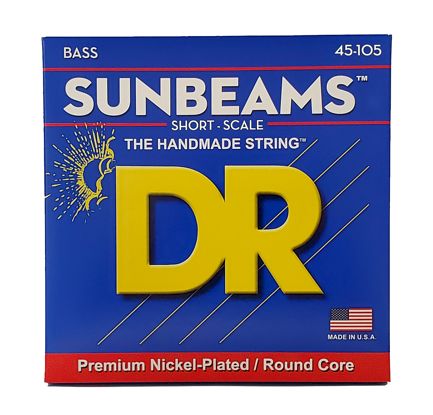 DR Strings DR Sunbeam Nickel Plated Steel Electric Bass Strings Short Scale Set - 4-String 45-105 Medium SNMR-45