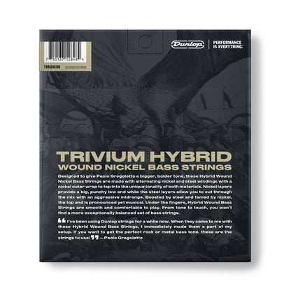 Jim Dunlop DUNLOP TRIVIUM HYBRID WOUND NICKEL ARTIST-SELECTED CUSTOM SIGNATURE ELECTRIC BASS 05-STRING SET - 45-130 HYBRID - TVMSB45130