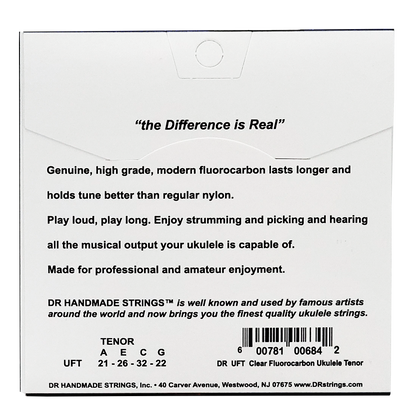 DR Strings DR MOONBEAMS Clear Fluorocarbon Ukulele String Set - 21-22 Tenor UFT