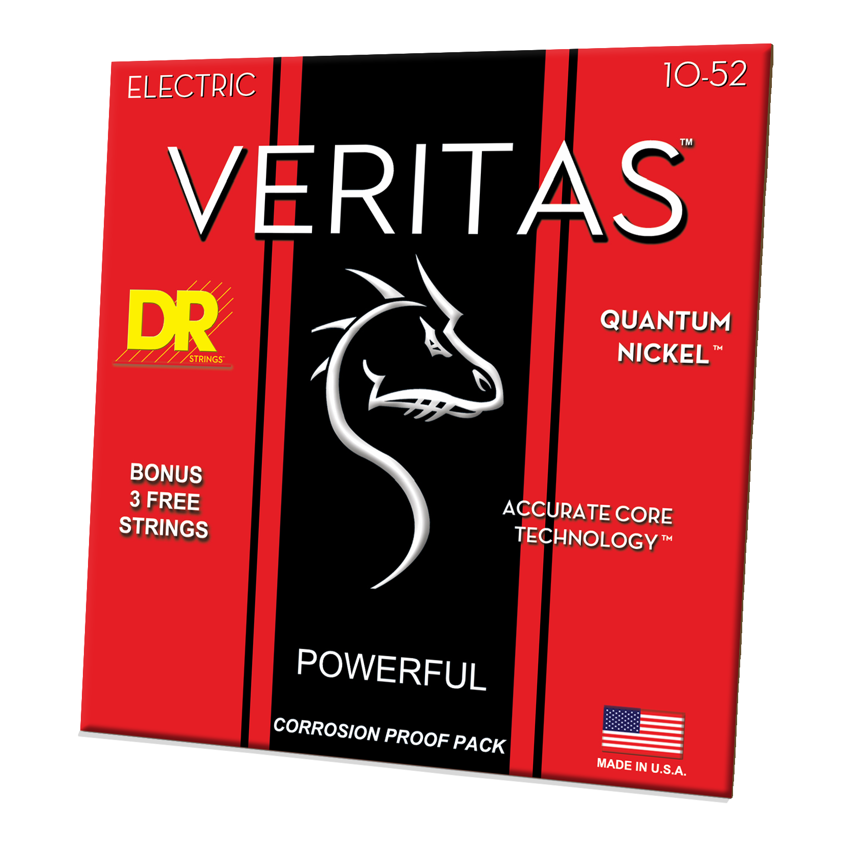 DR Strings DR Veritas Accurate Core Coated Electric Guitar String Set - 10-52 Medium/Heavy VTE-10/52