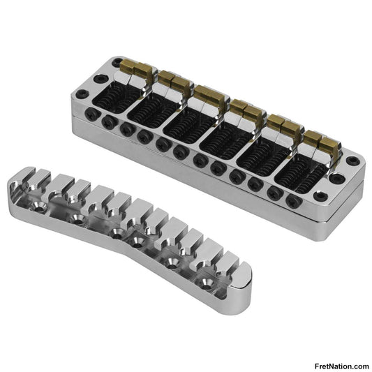 Warwick Warwick Parts - 3D Bridge + Tailpiece, 12-String, Brass - Chrome - SP W 30138 12BC