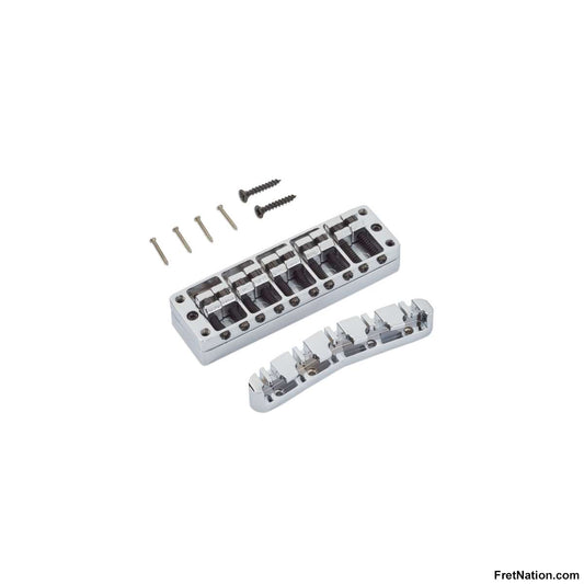 Warwick Warwick Parts - Bridge + Tailpiece, 10-String, Broadneck, Brass - Chrome - SP W 30148 10BN BC