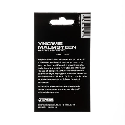 Jim Dunlop DUNLOP YNGWIE MALMSTEEN CUSTOM 1.5mm DELRIN GUITAR PICK WHITE PLAYER'S PACK 06-PACK - YJMP01WH