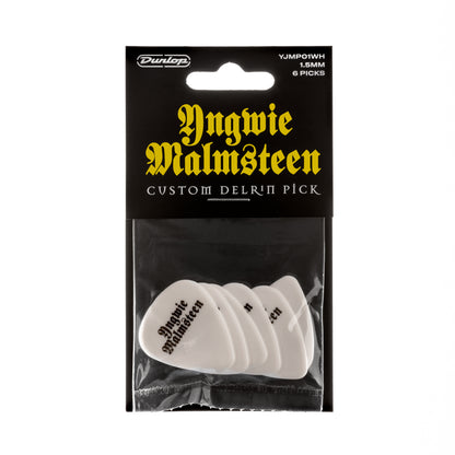 Jim Dunlop DUNLOP YNGWIE MALMSTEEN CUSTOM 1.5mm DELRIN GUITAR PICK WHITE PLAYER'S PACK 06-PACK - YJMP01WH