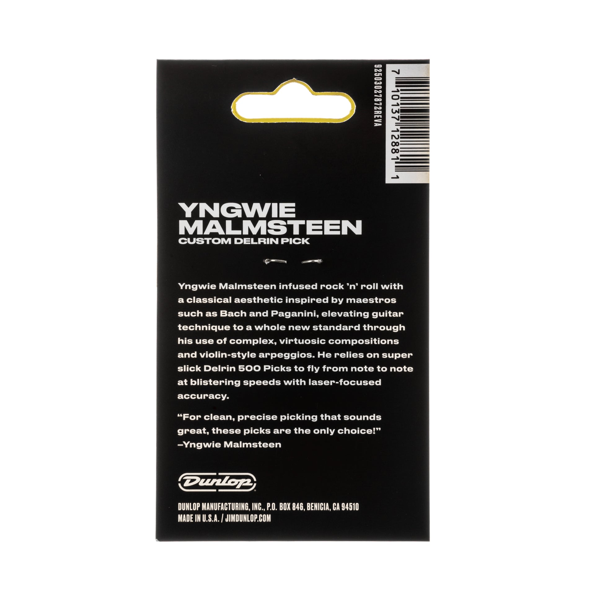 Jim Dunlop DUNLOP YNGWIE MALMSTEEN CUSTOM 2.0mm DELRIN GUITAR PICK RED PLAYER'S PACK 06-PACK - YJMP02RD