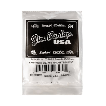 Jim Dunlop DUNLOP YNGWIE MALMSTEEN CUSTOM 1.5mm DELRIN GUITAR PICK WHITE REFILL BAG 24-PACK - YJMR01WH