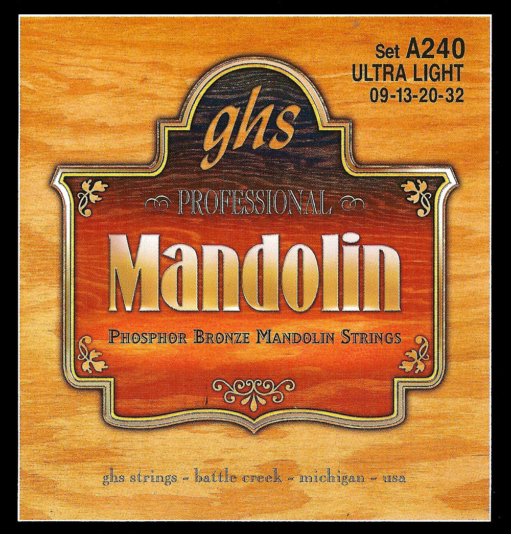 GHS Strings GHS Mandolin Phosphor Bronze 04-String Set - 09-32 Ultra Light A240