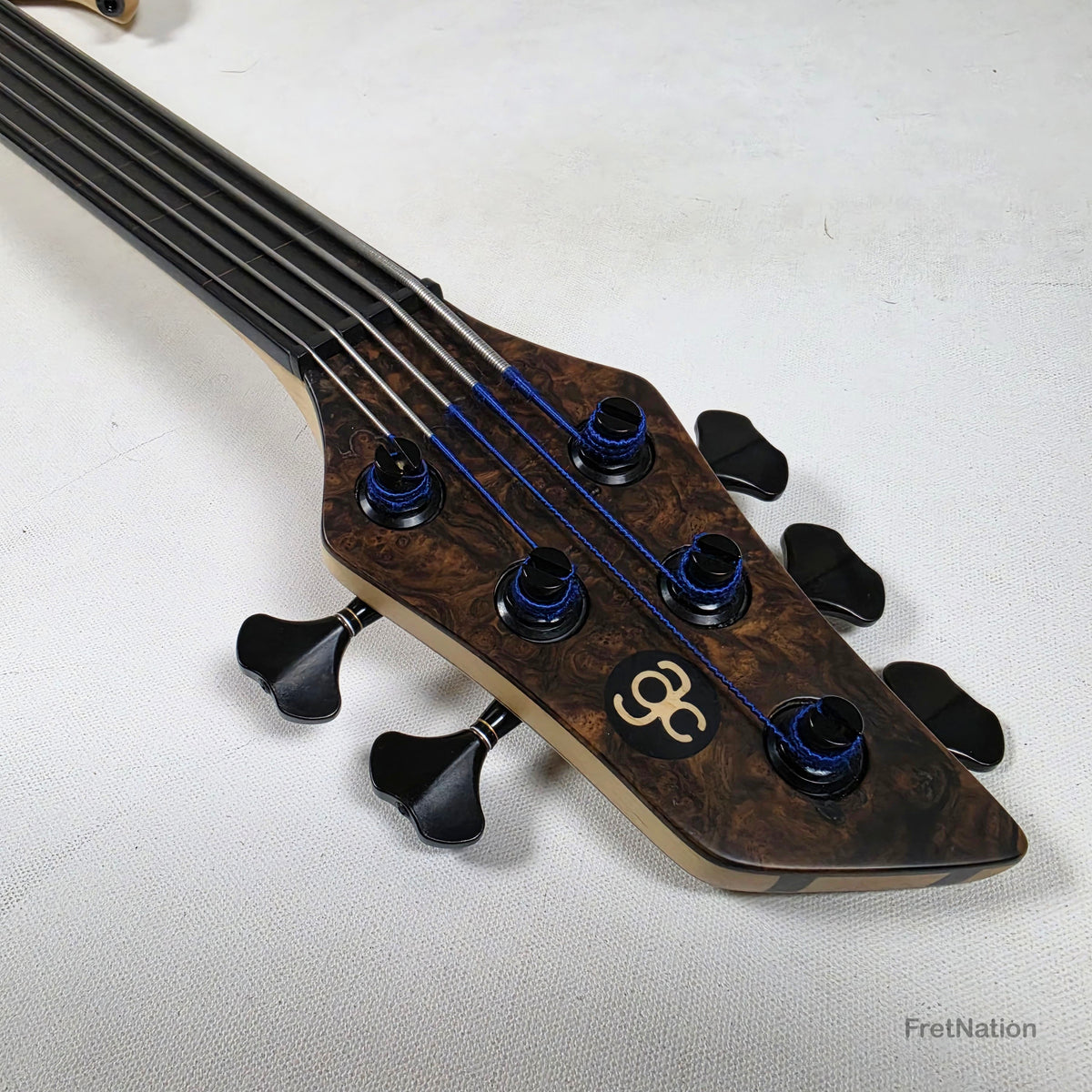 AC Guitars AC Guitars Krell 5-String Fretless Bass 34" Scale Turkish Walnut 8.86lbs
