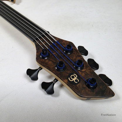 AC Guitars AC Guitars Krell 5-String Fretless Bass 34" Scale Turkish Walnut 8.86lbs
