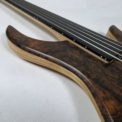 AC Guitars AC Guitars Krell 5-String Fretless Bass 34" Scale Turkish Walnut 8.86lbs