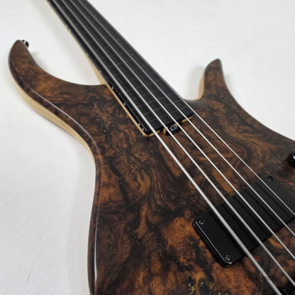 AC Guitars AC Guitars Krell 5-String Fretless Bass 34" Scale Turkish Walnut 8.86lbs