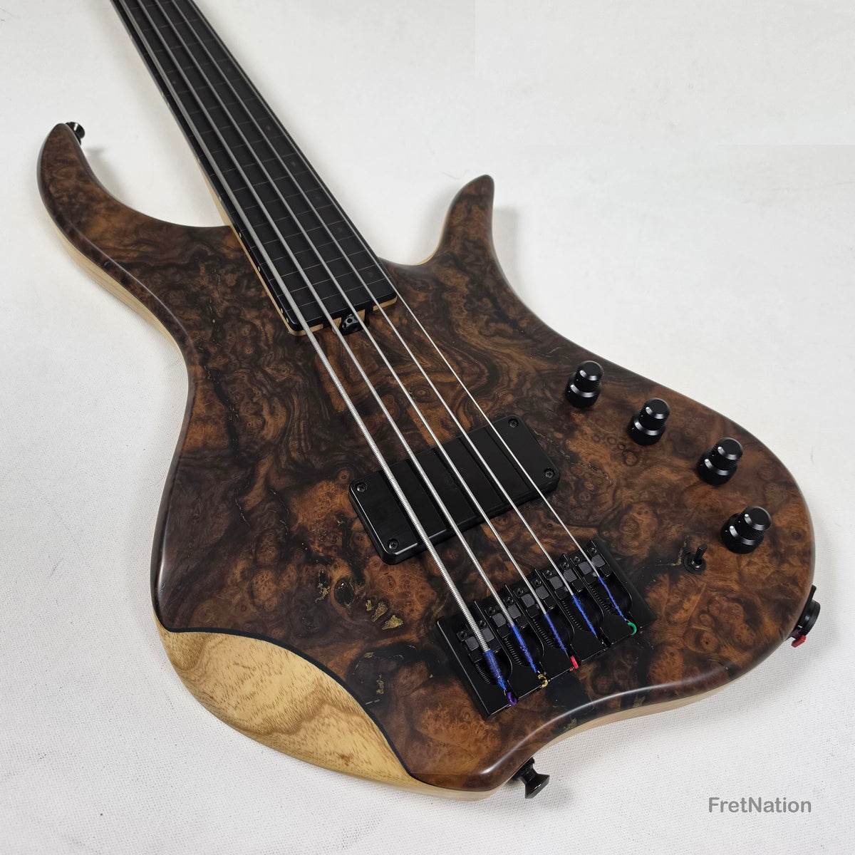 AC Guitars AC Guitars Krell 5-String Fretless Bass 34" Scale Turkish Walnut 8.86lbs
