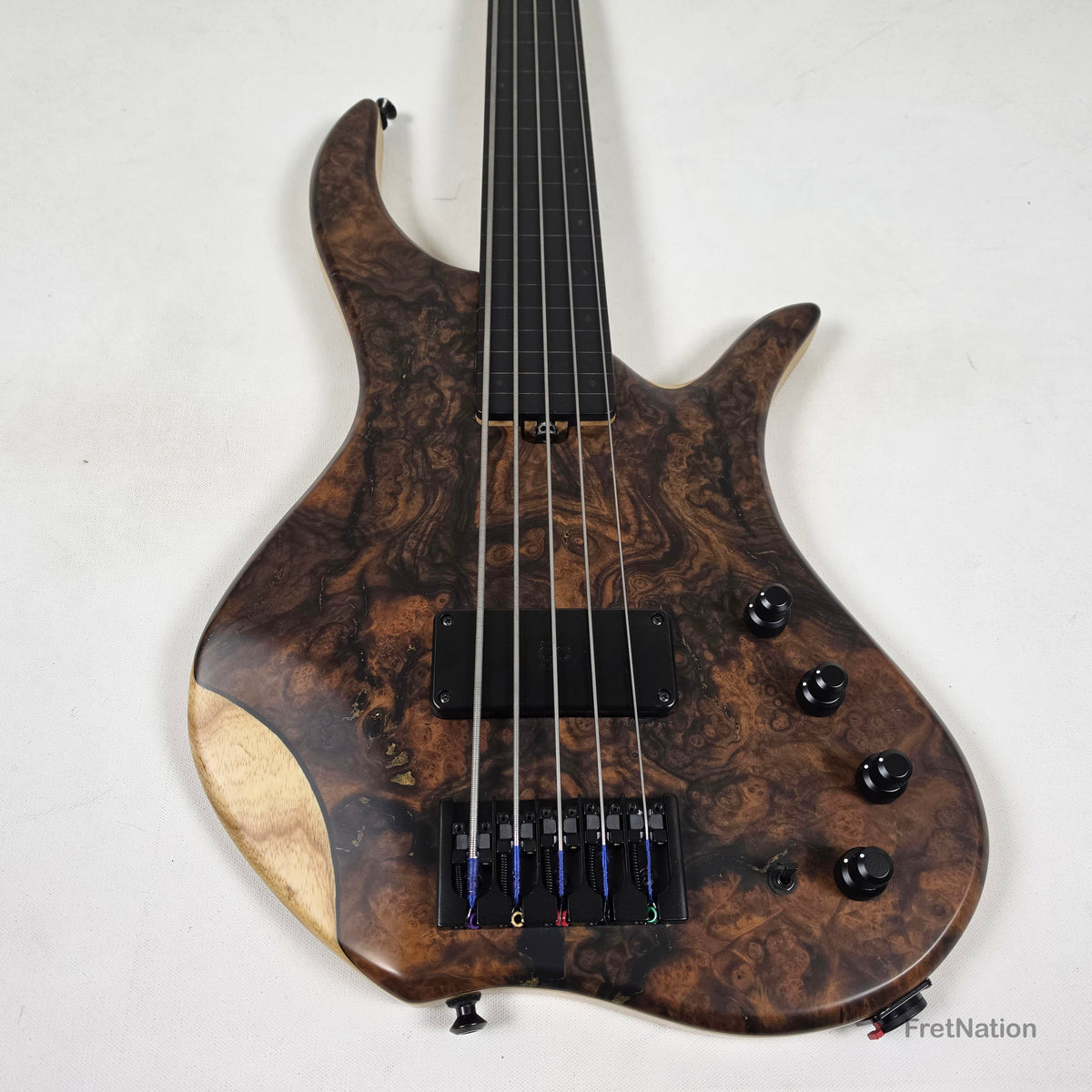 AC Guitars AC Guitars Krell 5-String Fretless Bass 34" Scale Turkish Walnut 8.86lbs