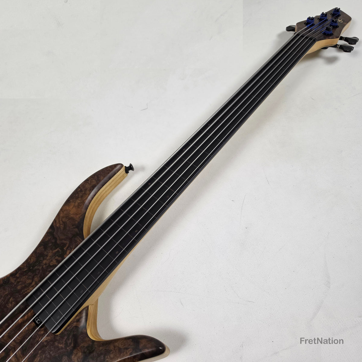 AC Guitars AC Guitars Krell 5-String Fretless Bass 34" Scale Turkish Walnut 8.86lbs