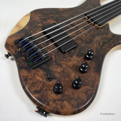 AC Guitars AC Guitars Krell 5-String Fretless Bass 34" Scale Turkish Walnut 8.86lbs