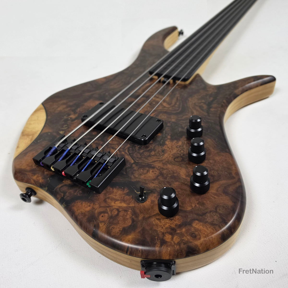 AC Guitars AC Guitars Krell 5-String Fretless Bass 34" Scale Turkish Walnut 8.86lbs