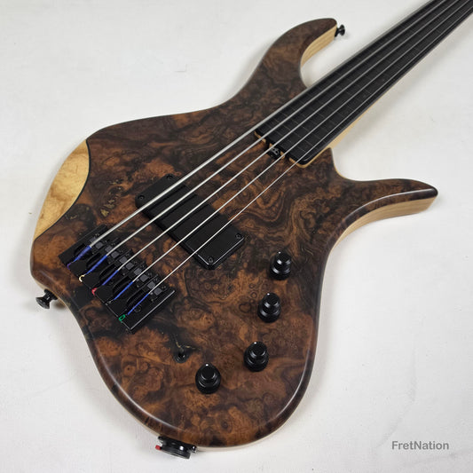 AC Guitars AC Guitars Krell 5-String Fretless Bass 34" Scale Turkish Walnut 8.86lbs
