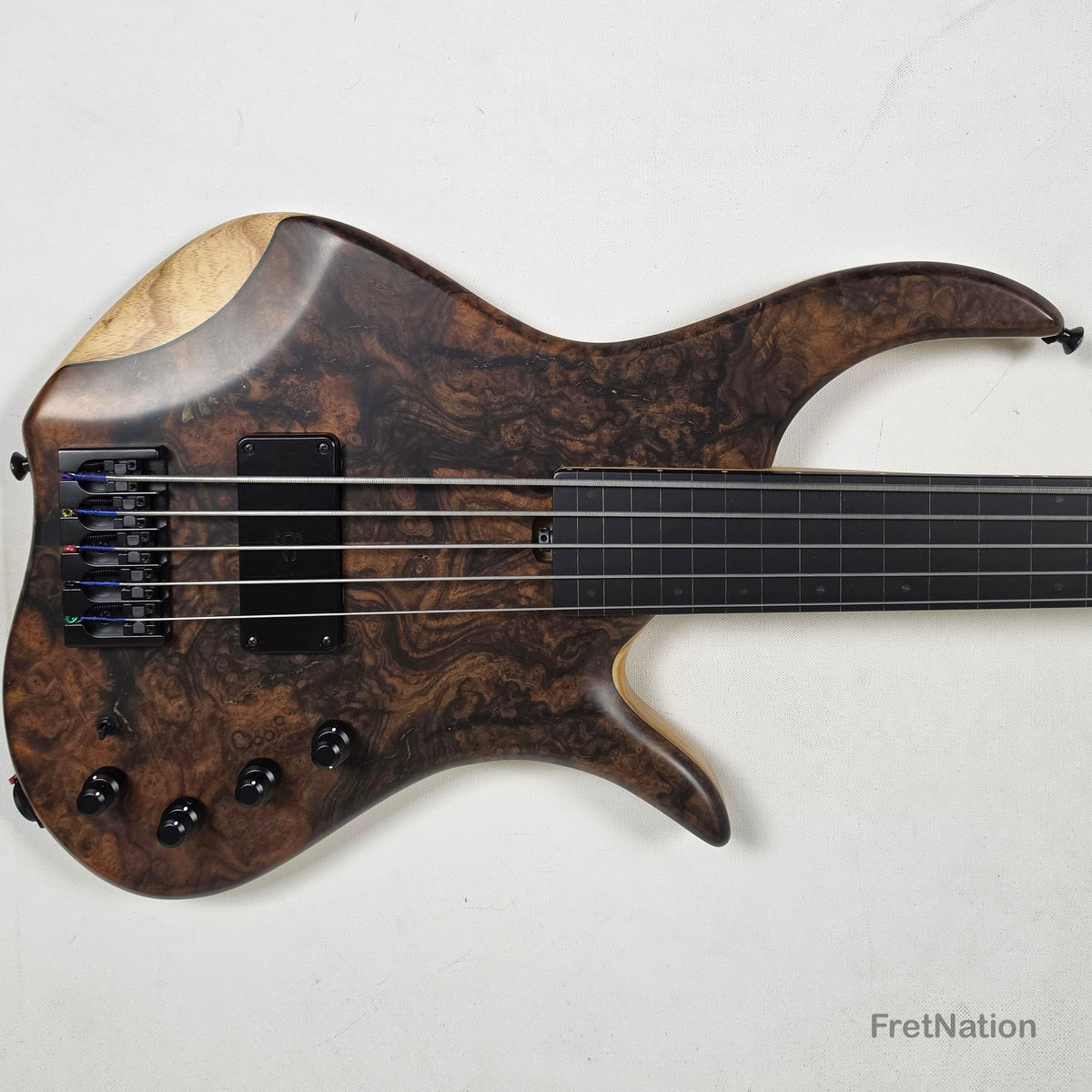 AC Guitars AC Guitars Krell 5-String Fretless Bass 34" Scale Turkish Walnut 8.86lbs