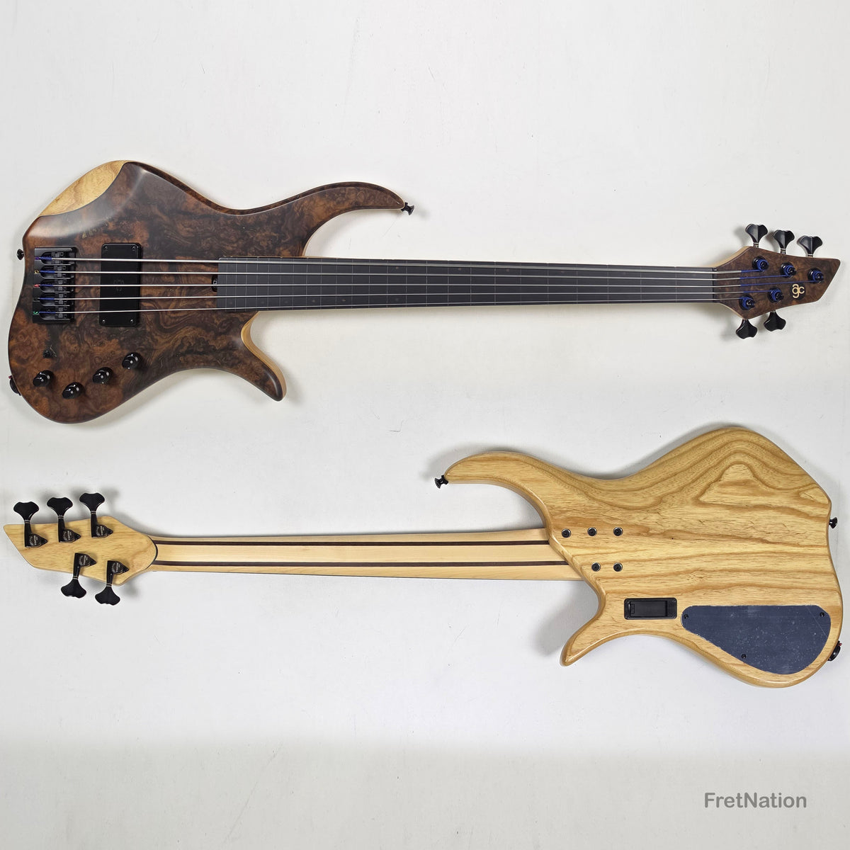 AC Guitars AC Guitars Krell 5-String Fretless Bass 34" Scale Turkish Walnut 8.86lbs