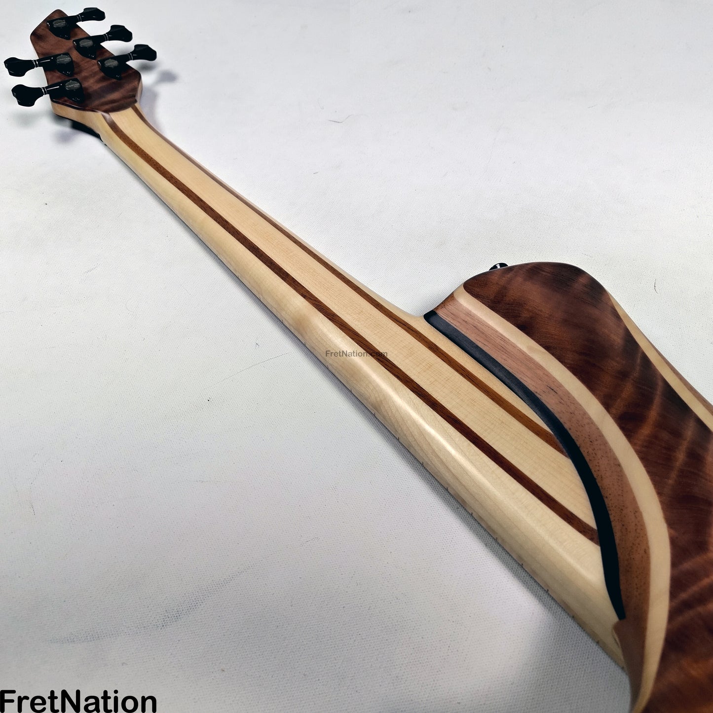 AC Guitars AC Guitars Finn R Type 5-String Bass 33" Scale Flame Redwood 8.86lbs