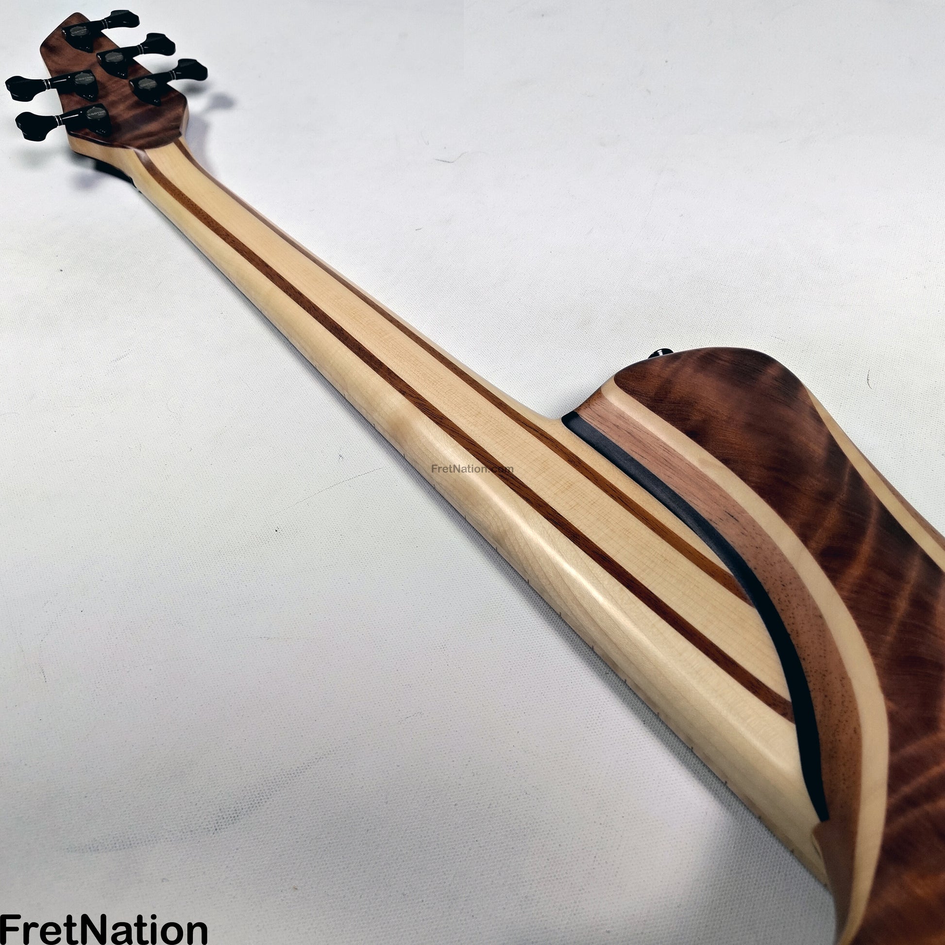 AC Guitars AC Guitars Finn R Type 5-String Bass 33" Scale Flame Redwood 8.86lbs