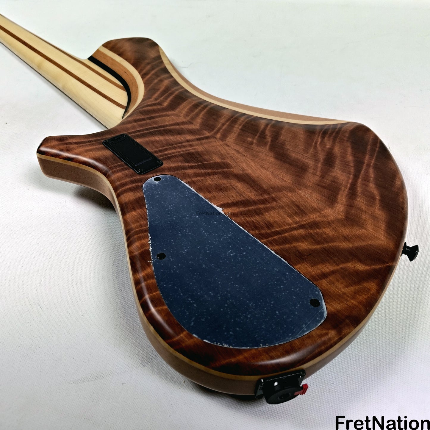 AC Guitars AC Guitars Finn R Type 5-String Bass 33" Scale Flame Redwood 8.86lbs