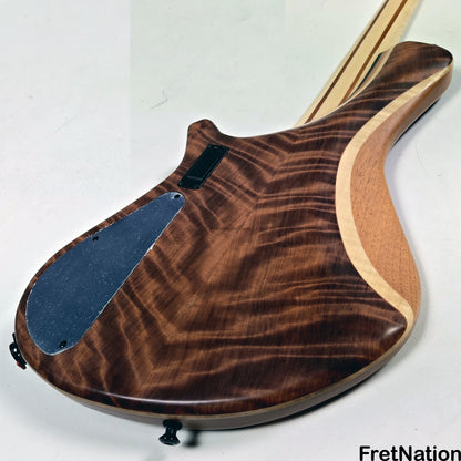 AC Guitars AC Guitars Finn R Type 5-String Bass 33" Scale Flame Redwood 8.86lbs