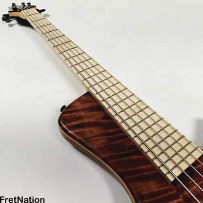 AC Guitars AC Guitars Finn R Type 5-String Bass 33" Scale Flame Redwood 8.86lbs