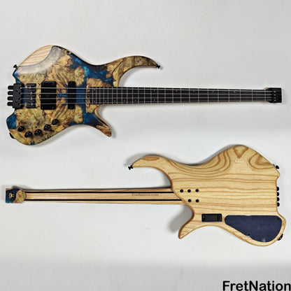 AC Guitars AC Guitars Krell 433 Headless 4-String Bass 33" Scale 9.40lbs