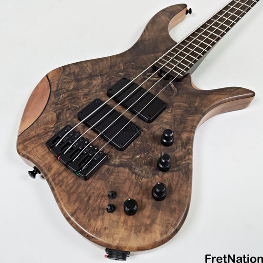 AC Guitars AC Guitars Krell Custom 4/34 4-String Bass Turkish Walnut 9.92lbs