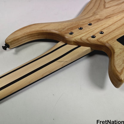 AC Guitars AC Guitars Krell 5-String Fretless Bass 34" Scale Turkish Walnut 8.86lbs