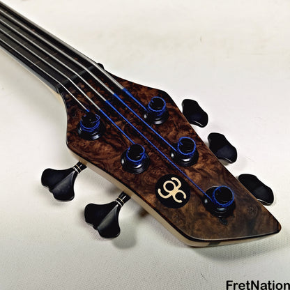 AC Guitars AC Guitars Krell 5-String Fretless Bass 34" Scale Turkish Walnut 8.86lbs