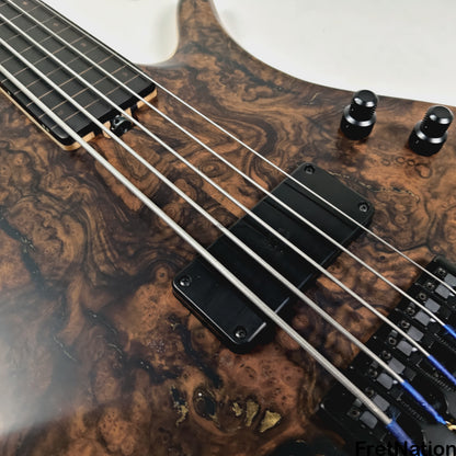 AC Guitars AC Guitars Krell 5-String Fretless Bass 34" Scale Turkish Walnut 8.86lbs