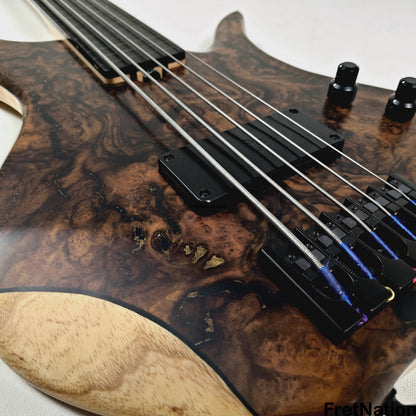 AC Guitars AC Guitars Krell 5-String Fretless Bass 34" Scale Turkish Walnut 8.86lbs