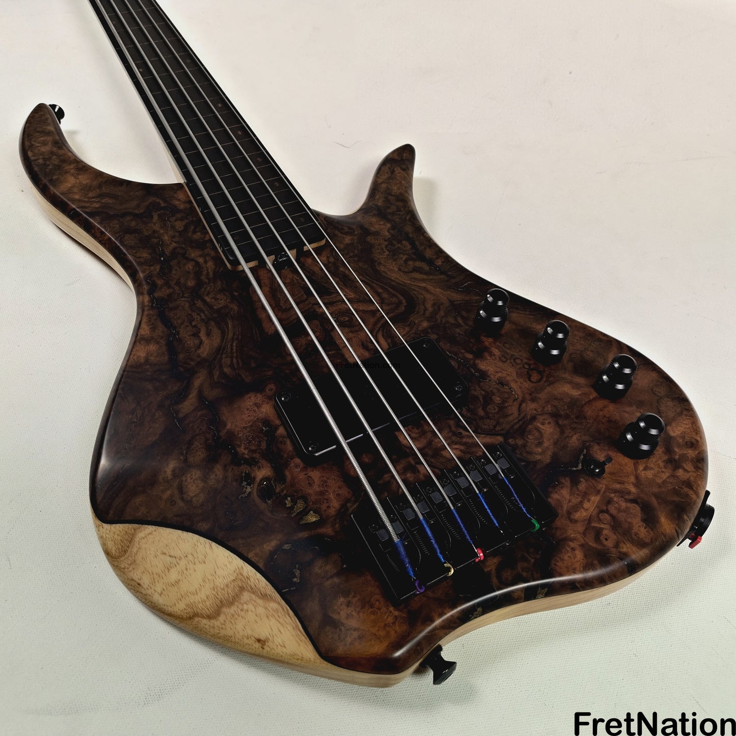 AC Guitars AC Guitars Krell 5-String Fretless Bass 34" Scale Turkish Walnut 8.86lbs