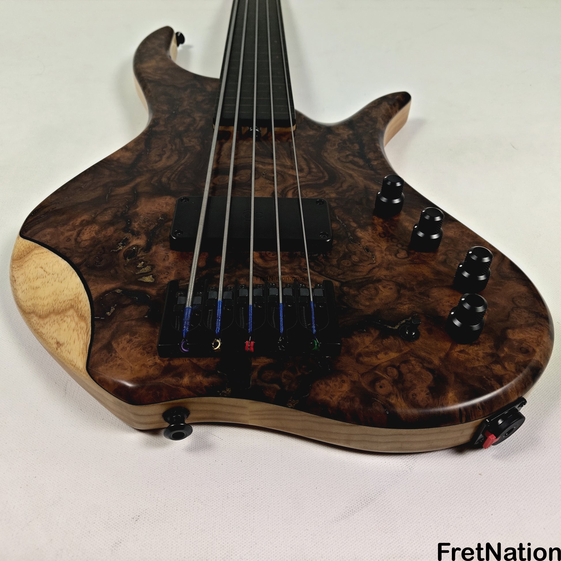 AC Guitars AC Guitars Krell 5-String Fretless Bass 34" Scale Turkish Walnut 8.86lbs