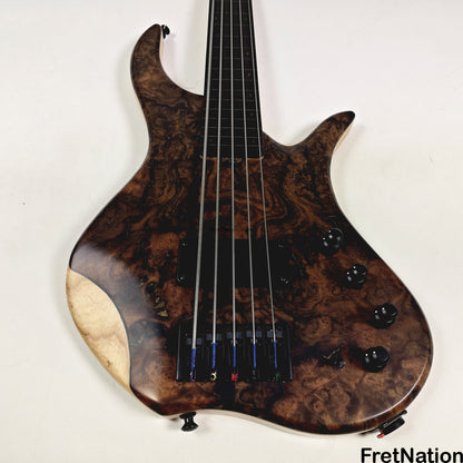 AC Guitars AC Guitars Krell 5-String Fretless Bass 34" Scale Turkish Walnut 8.86lbs