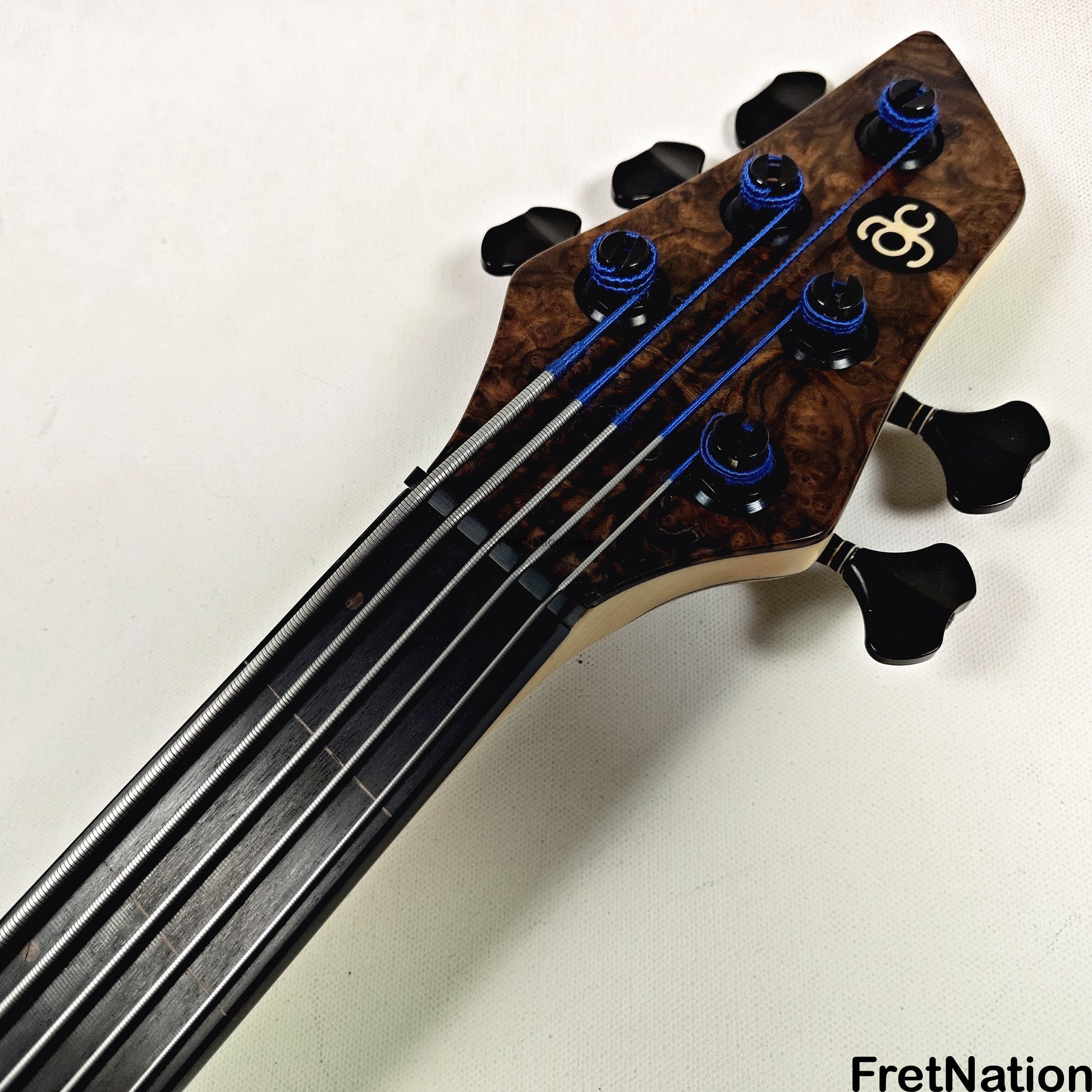 AC Guitars AC Guitars Krell 5-String Fretless Bass 34" Scale Turkish Walnut 8.86lbs