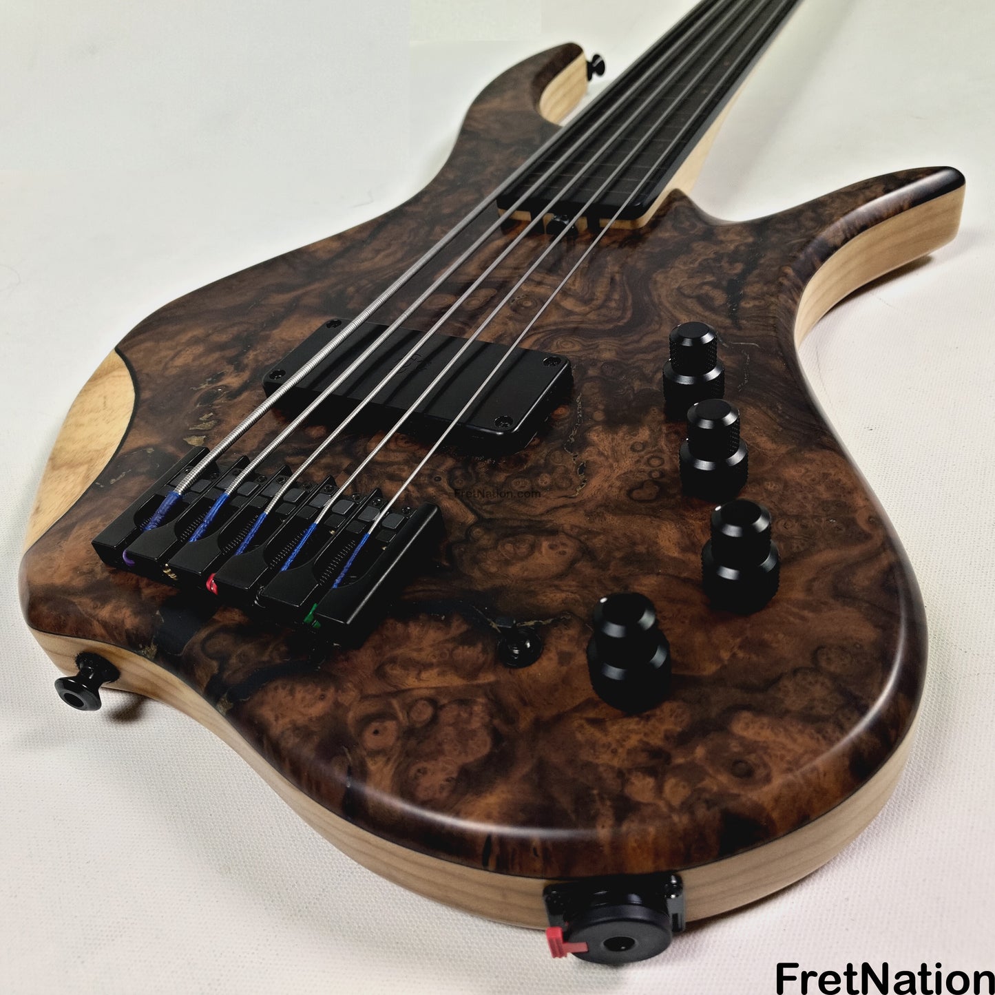 AC Guitars AC Guitars Krell 5-String Fretless Bass 34" Scale Turkish Walnut 8.86lbs