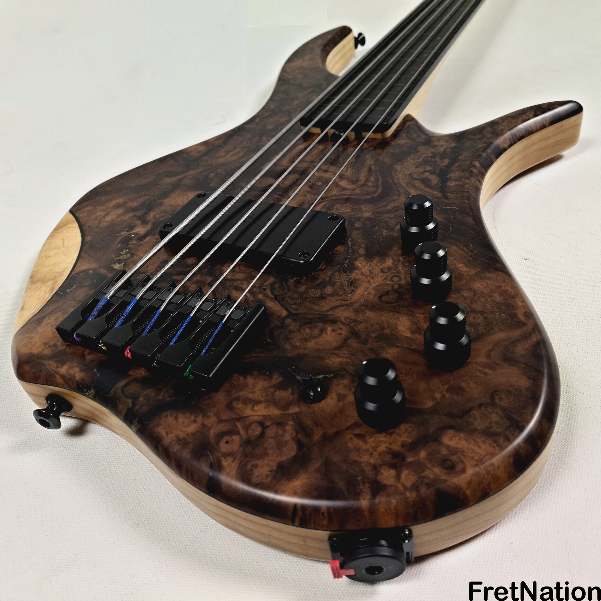 AC Guitars AC Guitars Krell 5-String Fretless Bass 34" Scale Turkish Walnut 8.86lbs
