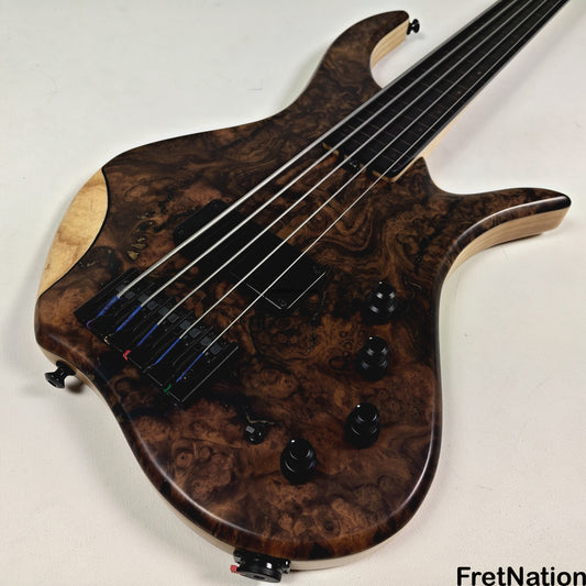 AC Guitars AC Guitars Krell 5-String Fretless Bass 34" Scale Turkish Walnut 8.86lbs