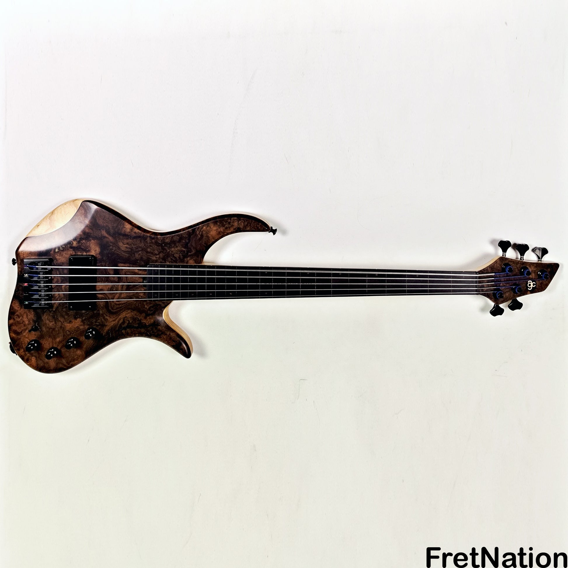 AC Guitars AC Guitars Krell 5-String Fretless Bass 34" Scale Turkish Walnut 8.86lbs