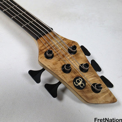 AC Guitars AC Guitars Krell 5-String Bass 34" Scale Poplar Burl 9.96lbs