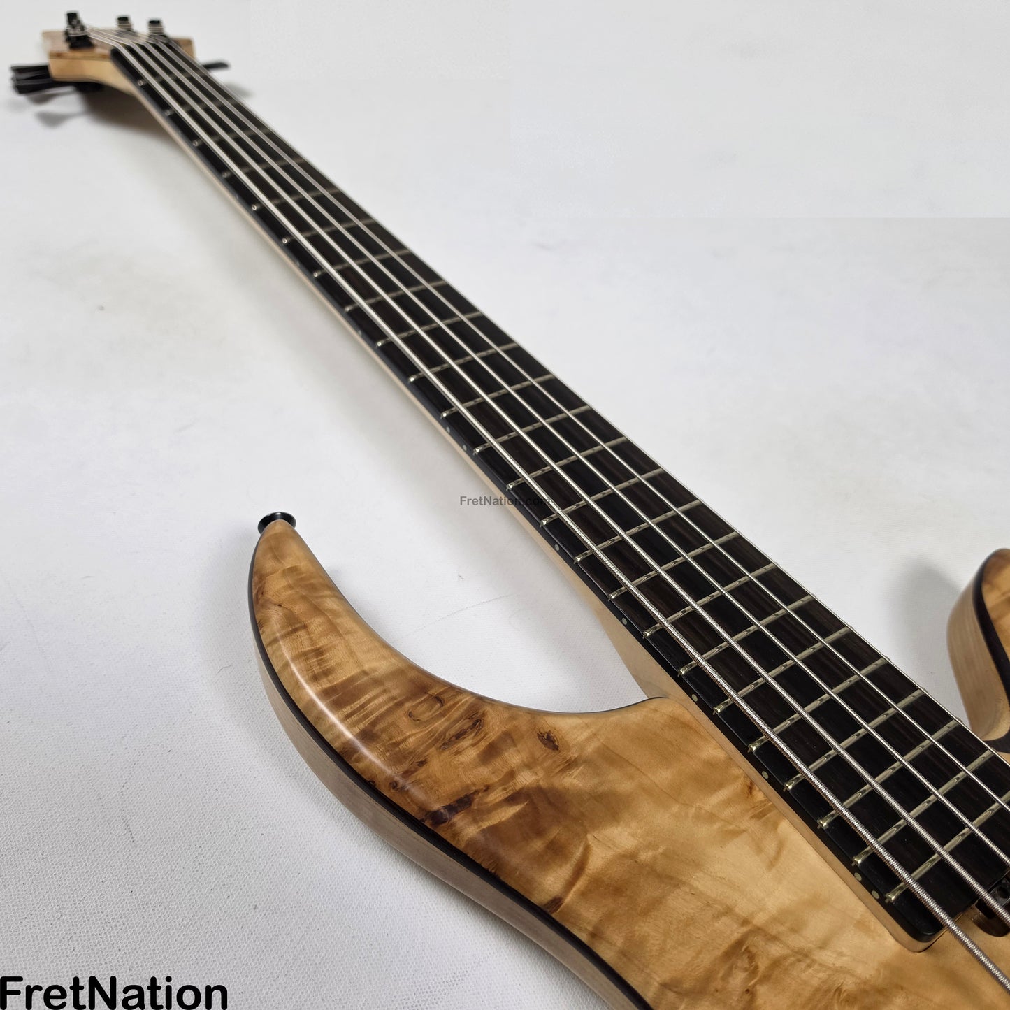 AC Guitars AC Guitars Krell 5-String Bass 34" Scale Poplar Burl 9.96lbs